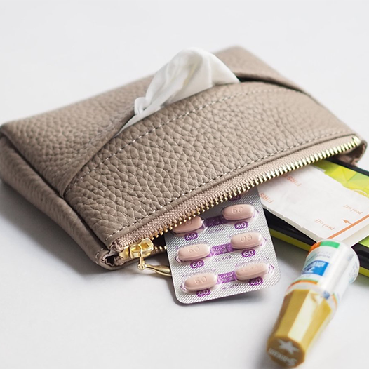 柔らかレザーティッシュポーチ